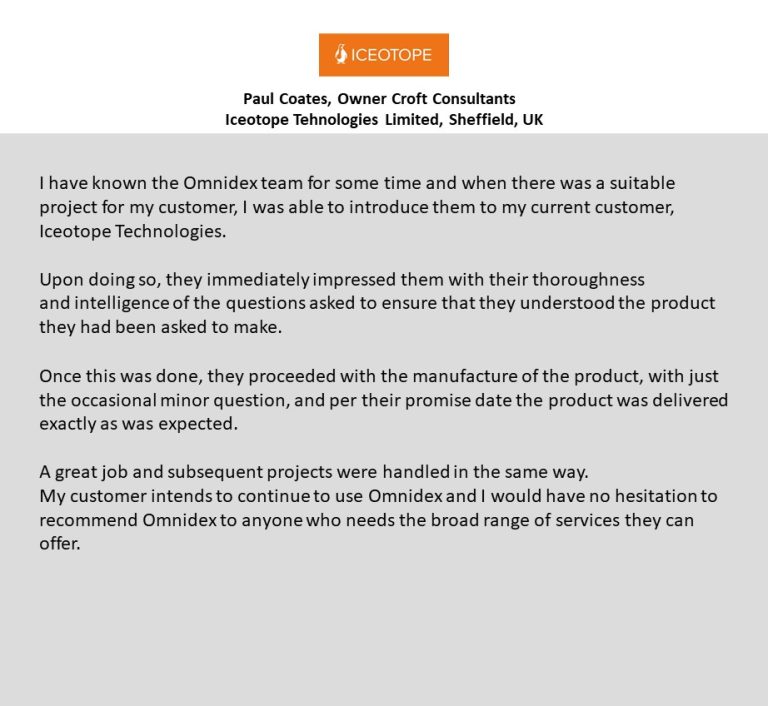 Customer Testimonials_Industrial offshore manufacturing_Omnidex_Iceotope